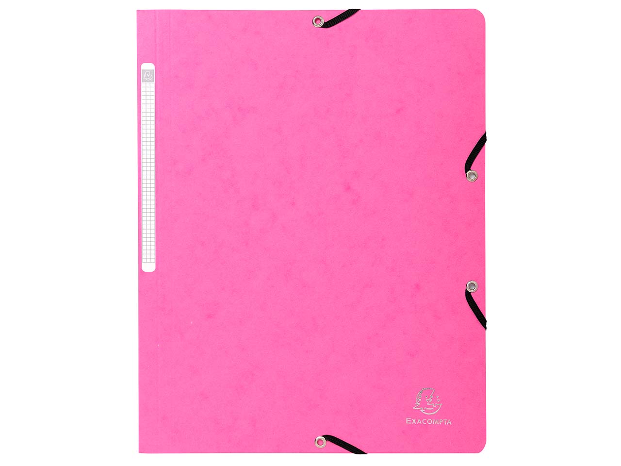 25 Exacompta Eckspannmappen, Colorspan-Karton, 400 g/m², DIN A4, Gummizug, rosa