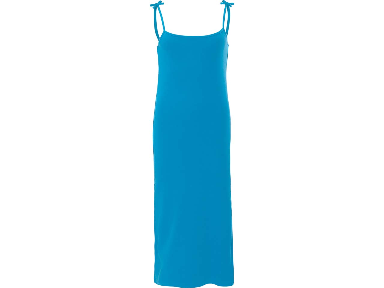 trueStory Bio-Damen-Midi-Kleid 'FRAYA' mit Bindeträgern, ocean blue, Gr. L
