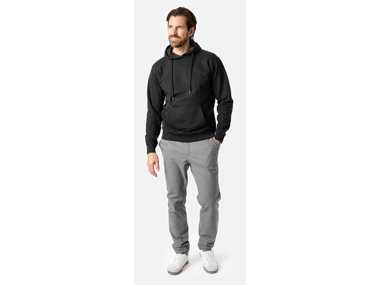 Living Crafts Bio-Herren-Oversized-Hoodie 'SASSO', black, Gr. XL