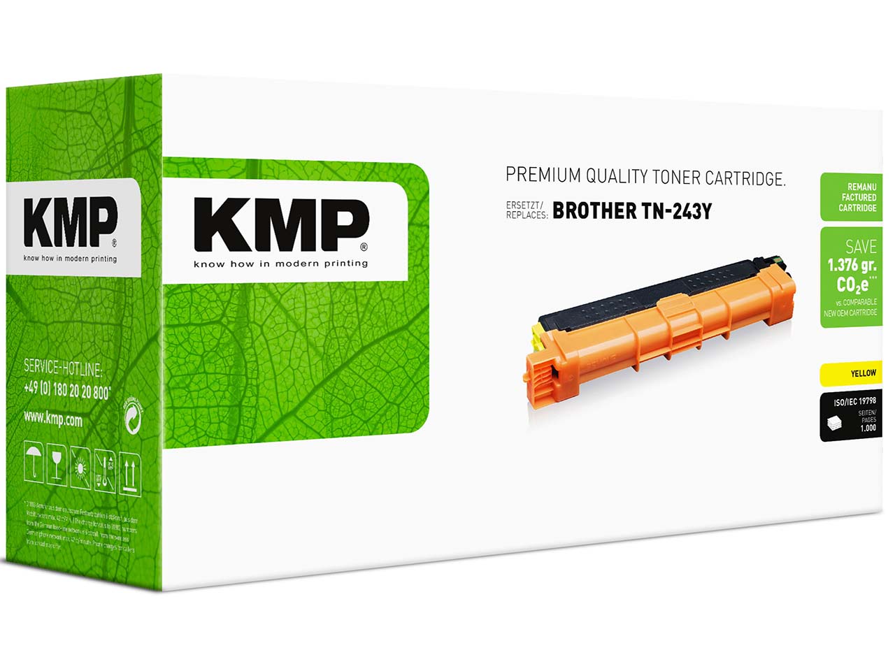KMP Toner ersetzt Brother TN-243Y gelb
