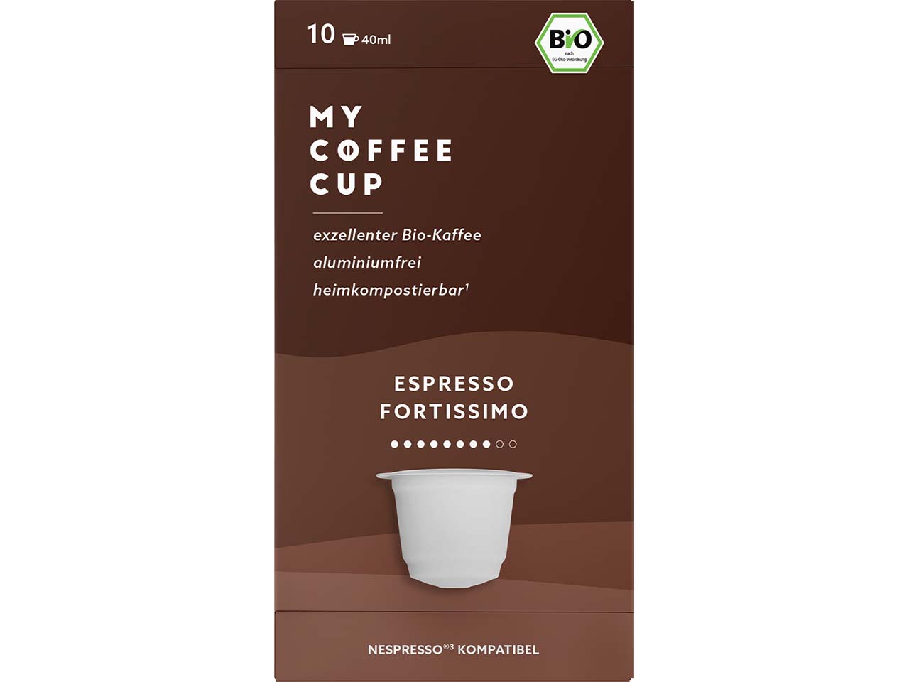 MY COFFEE CUP Bio-Kaffeekapseln "Espresso Fortissimo" 10 Stk.