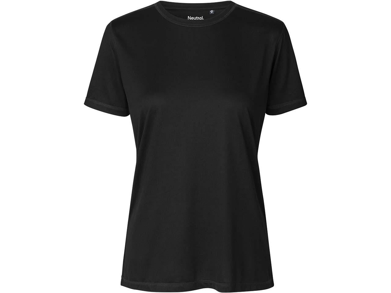 Neutral Damen-Sport-T-Shirt aus recyceltem Polyester, black, Gr. M