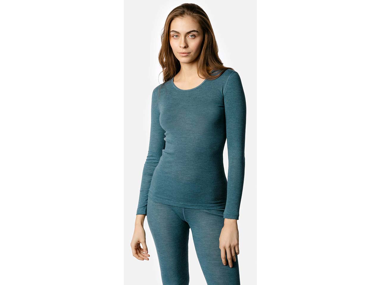 Living Crafts Bio-Damen-Langarmshirt 'BIANCA' mit Rundhalsausschnitt, harbour blue, Gr. M