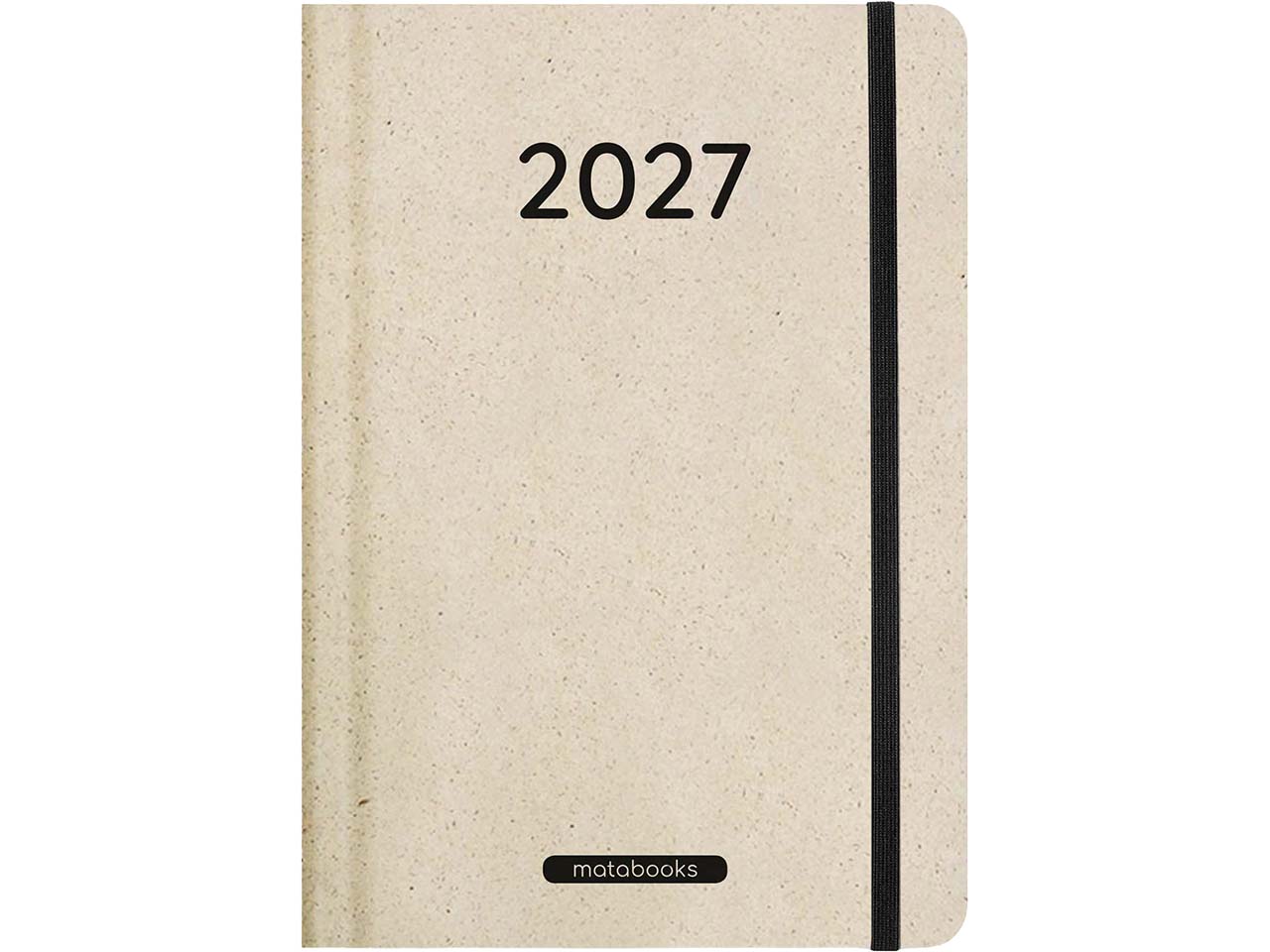 Matabooks Buchkalender "Samaya Basic" 2027 DIN A5 aus Süßgraspapier, nature M