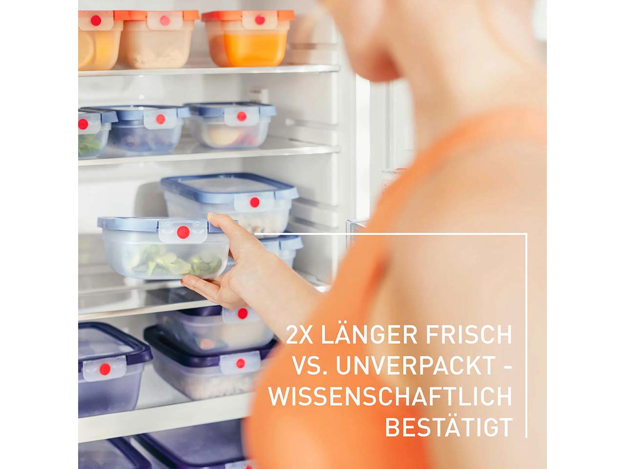 EMSA Frischhaltedose "oneClick" aus Kunststoff, 0,5 l, rosa