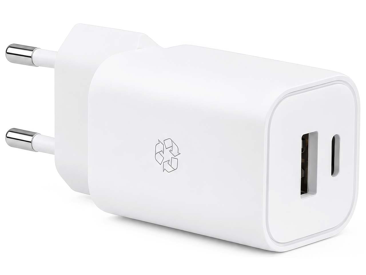 Upström USB-Ladegerät "ESSENTIALS" USB-A/-C, GaN, 45 W, weiß