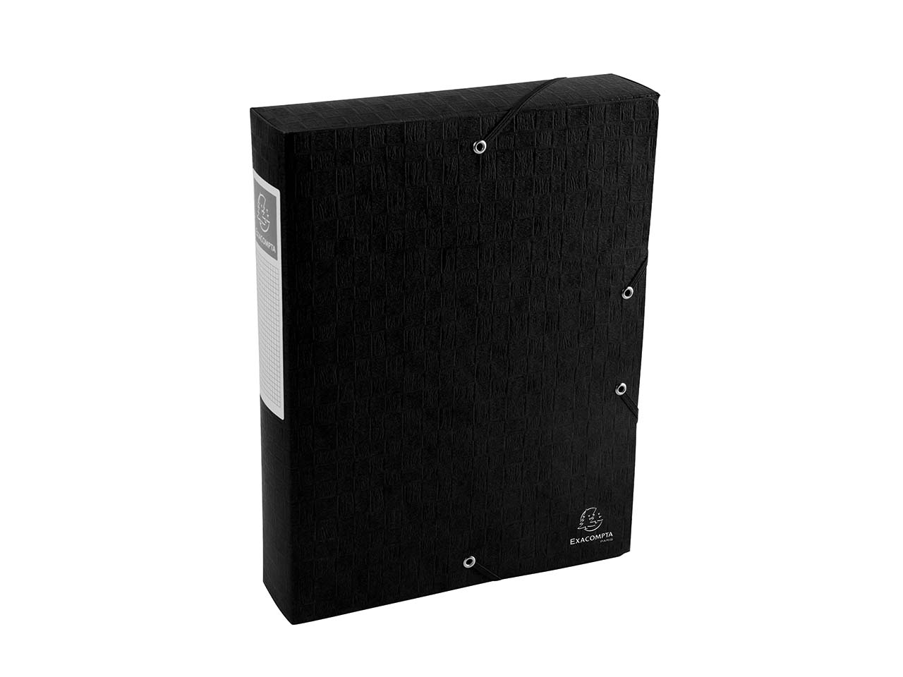 10 Exacompta Archivboxen "Scotten" aus Colorspan, 600 g/m², DIN A4, schwarz, RB 40 mm