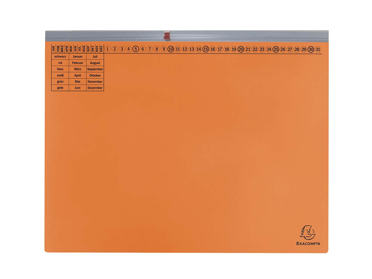 25 Exacompta Hängehefter "Exaflex Premium", mit 1 Abheftvor. für Linksheftung, orange