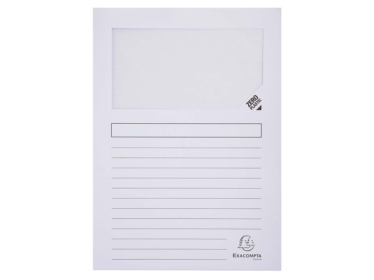 16 x 25 Exacompta Fenstermappen "Forever", 130 g/m², DIN A4, weiß