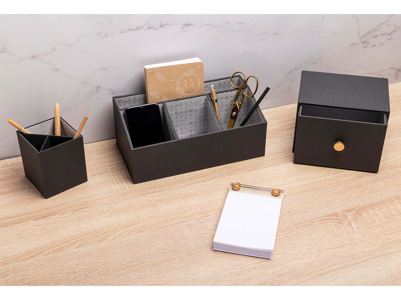 2 Exacompta Schubladenboxen "Office By Me", 17,7x14x13,5 cm schwarz