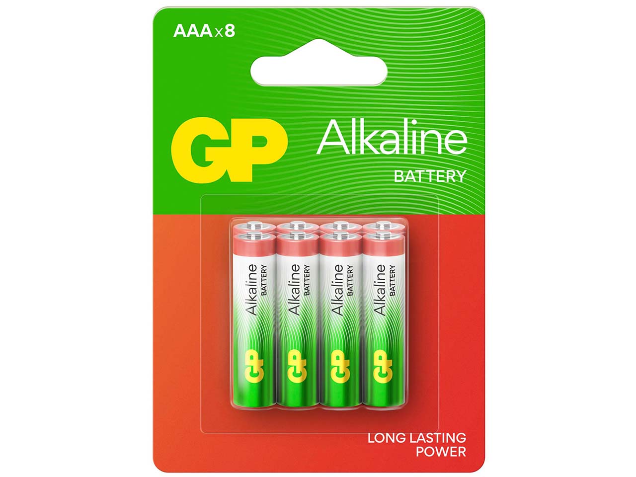 8er-Pack GP Battery Alkaline Batterie "Long Lasting Power" AAA 1,5 V