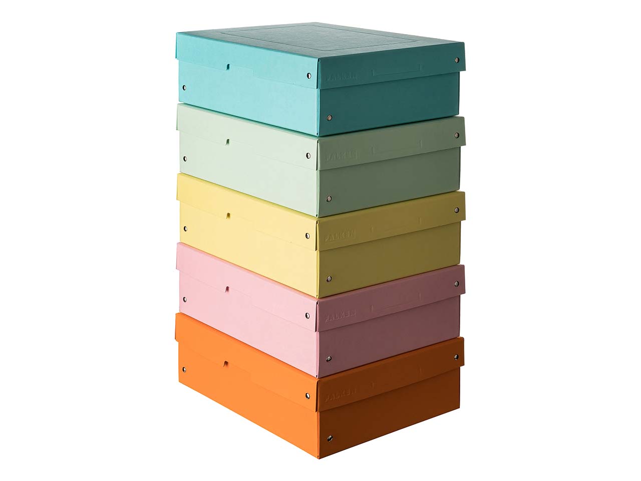 5 Falken Aufbewahrungsboxen "PureBox", 725 g/m², DIN A4, 10 cm Höhe, sortiert