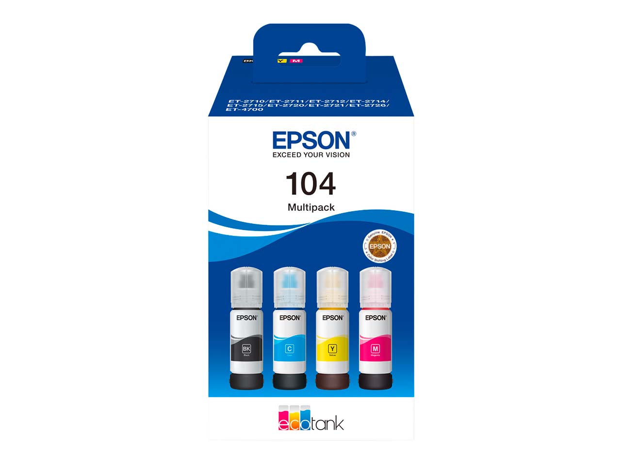Epson Tinten 104 schwarz, cyan, magenta, gelb, 4er-Set