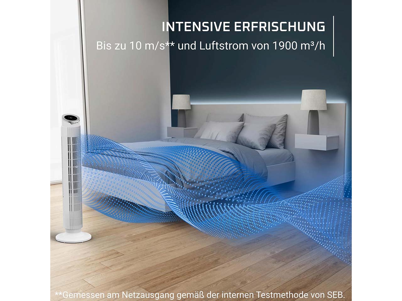 Rowenta Turmventilator "Eole Silence Force" VU7025 mit Fernbedienung, weiß