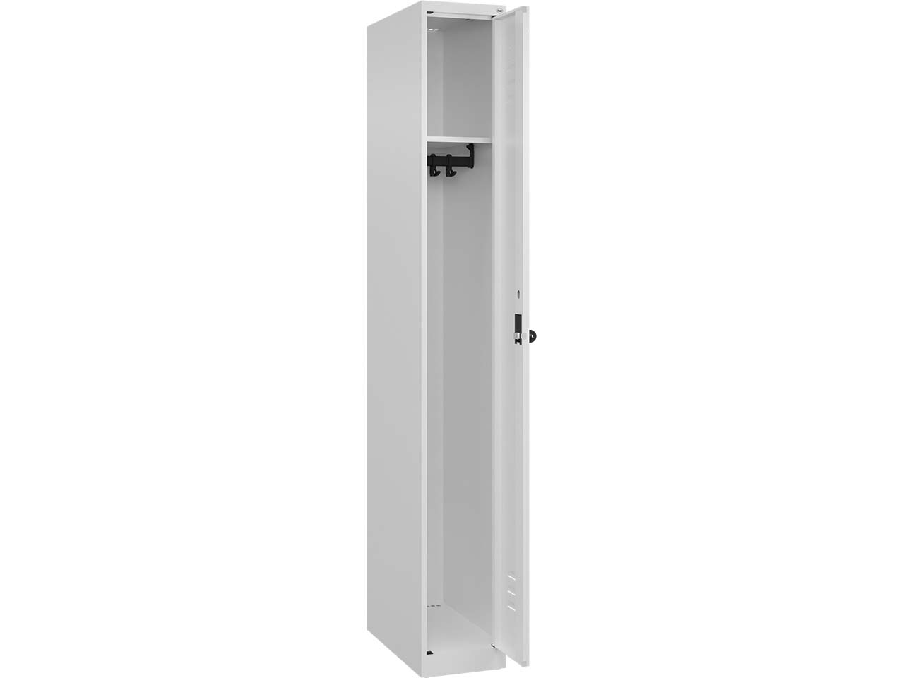C+P Spind Classic PLUS, 1 Abteil, 1850x250x500mm, Verkehrsweiß/Verkehrsweiß