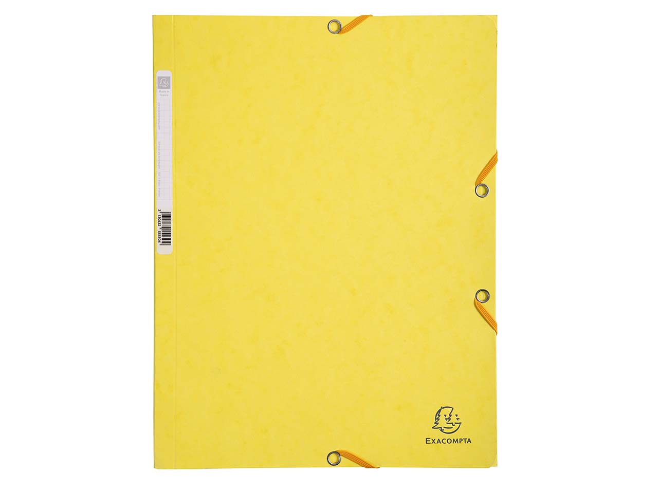 25 Exacompta Sammelmappen, Colorspan-Karton, 400 g/m², DIN A4, 3 Klappen, zitrusgelb