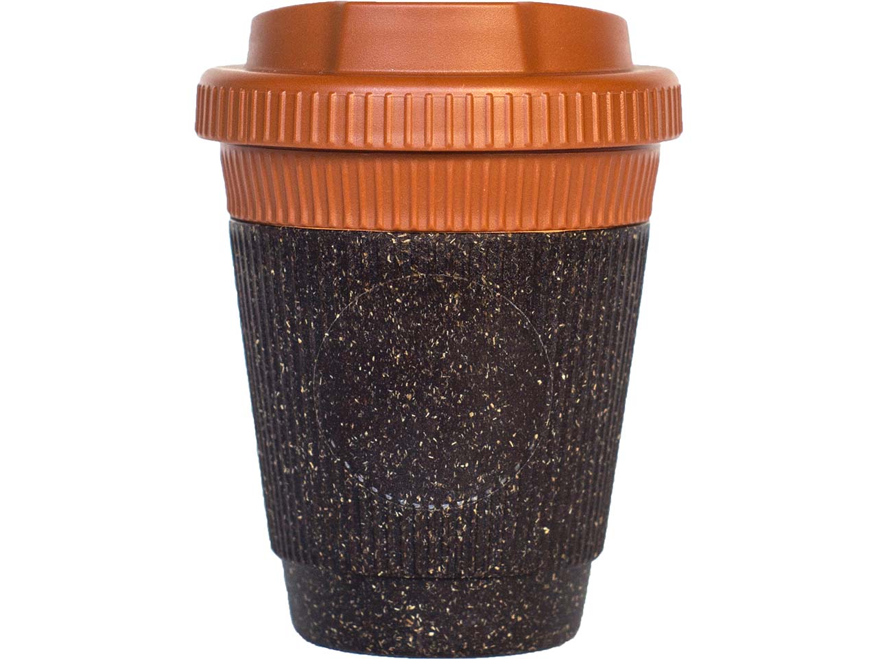 Kaffeebecher 250 ml, aus recyceltem Kaffeesatz, inkl. 1c Weiß-Aufdruck, coffee/cayenne