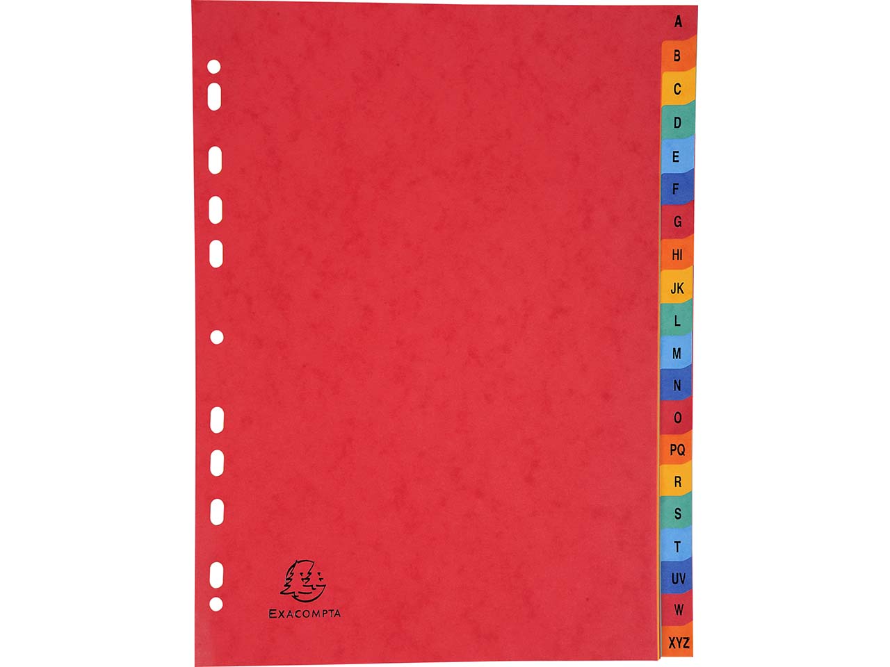 5 Exacompta Register, Colorspan-Karton, 20 Taben A-Z, 225 g/m², DIN A4, sortiert
