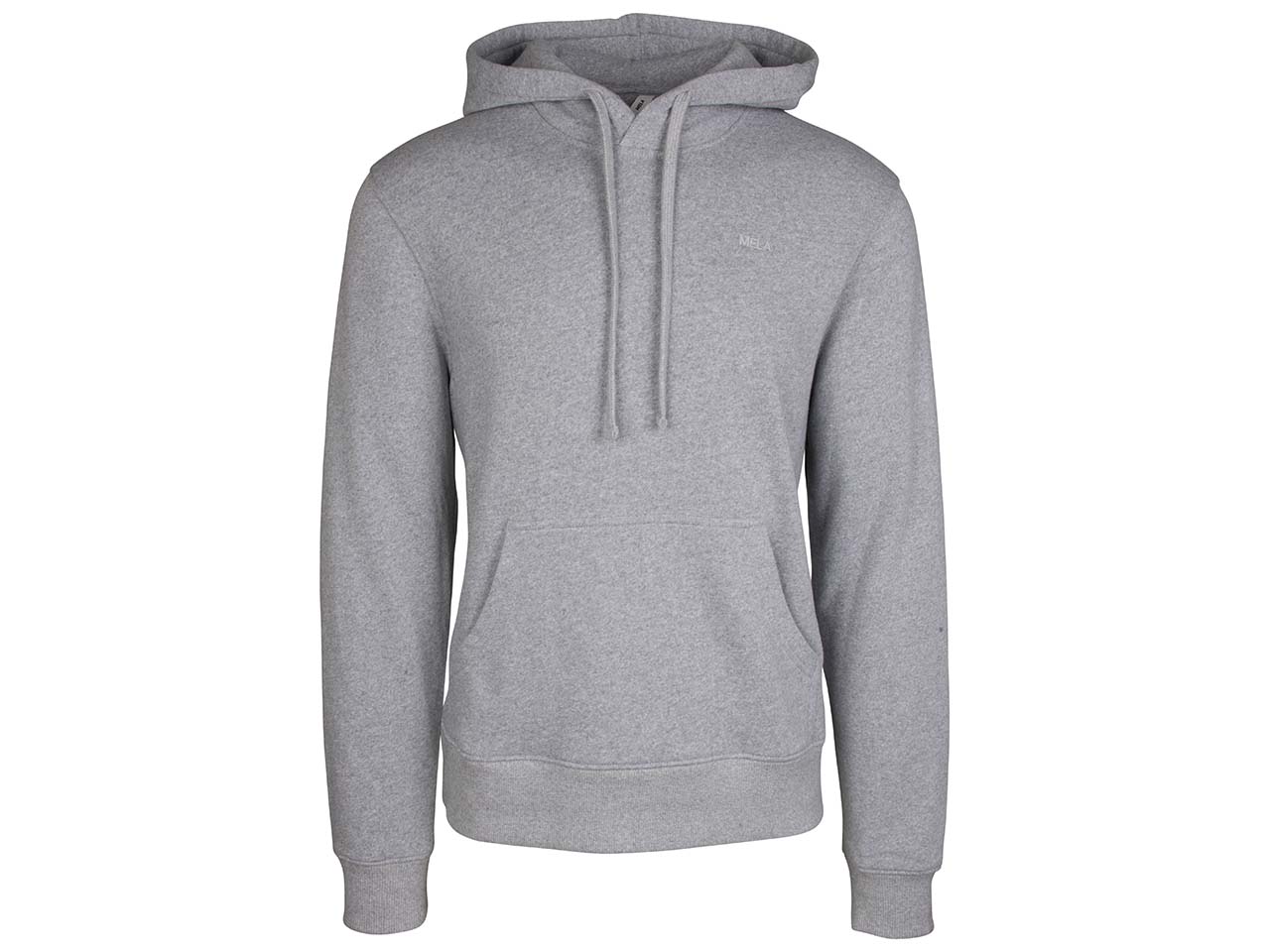 MELA Bio-Herren-Hoodie 'TICAN' mit aufgesetzten Fronttaschen, grau melange, Gr. XL