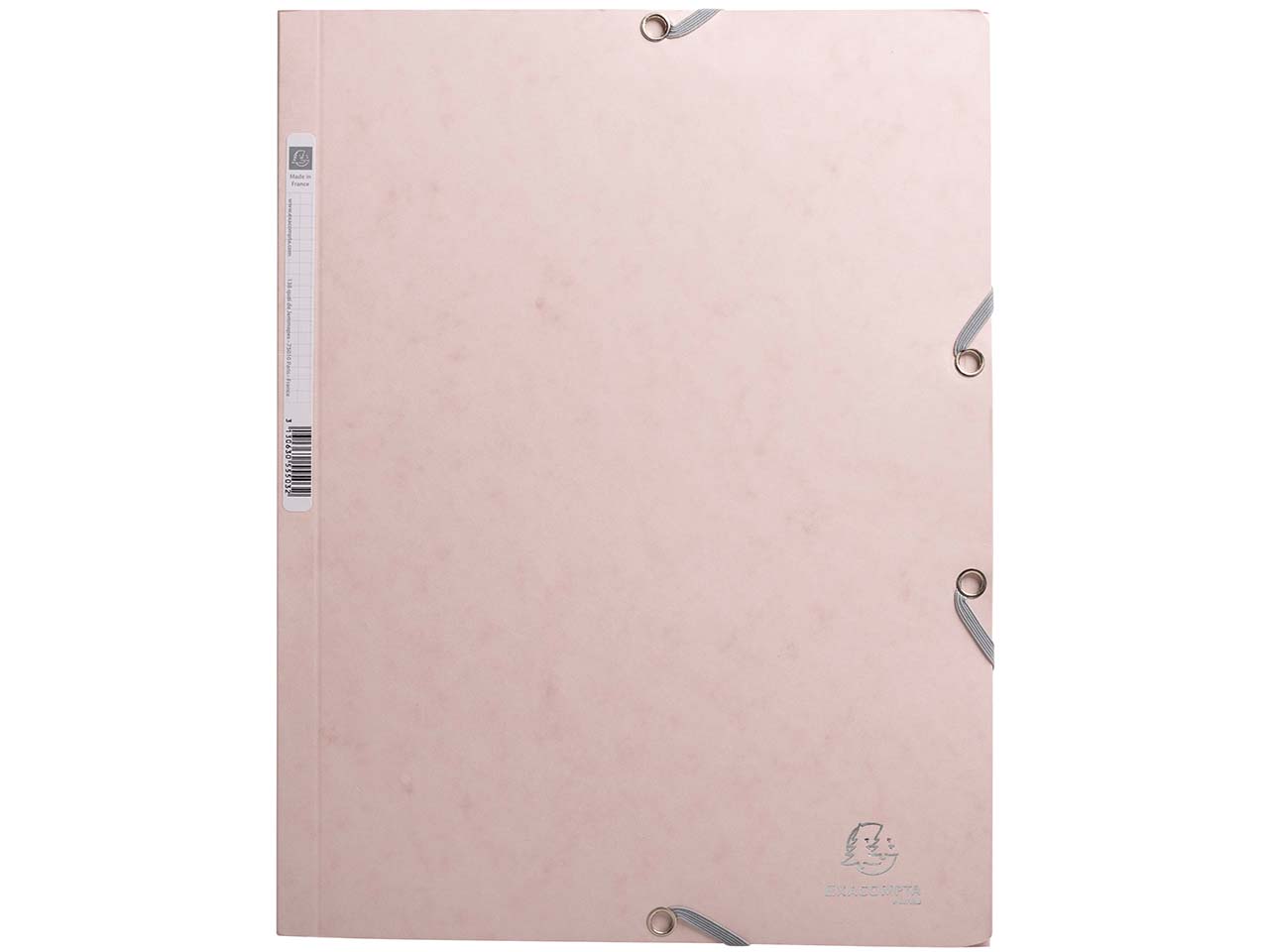 25 Exacompta Sammelmappen "Skandi", 400 g/m², DIN A4, Gummizug, 3 Klappen, nude
