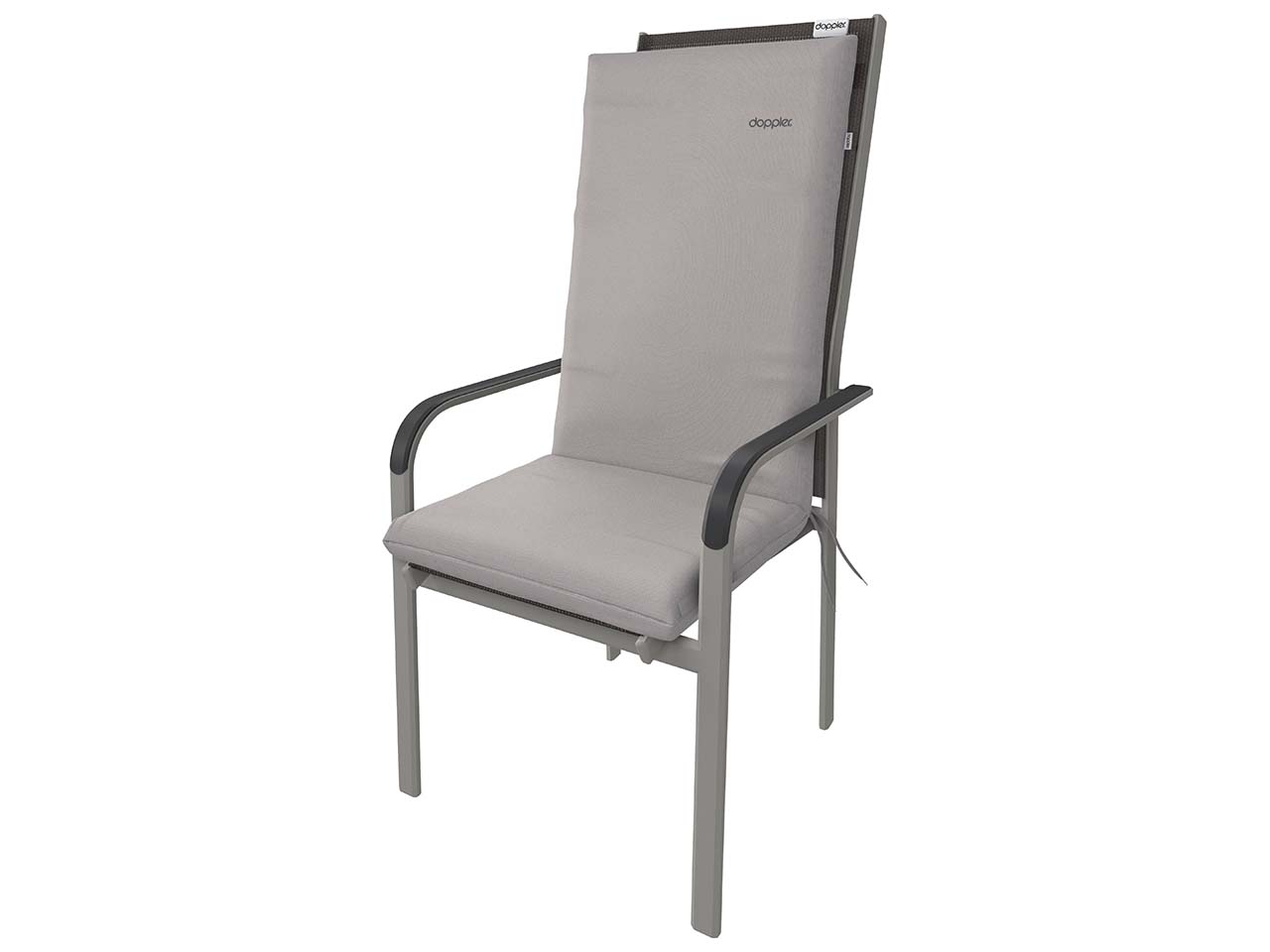 Auflage "NATURE" hoch, aus 100% R-PET, 119 x 48 x 6 cm, grau