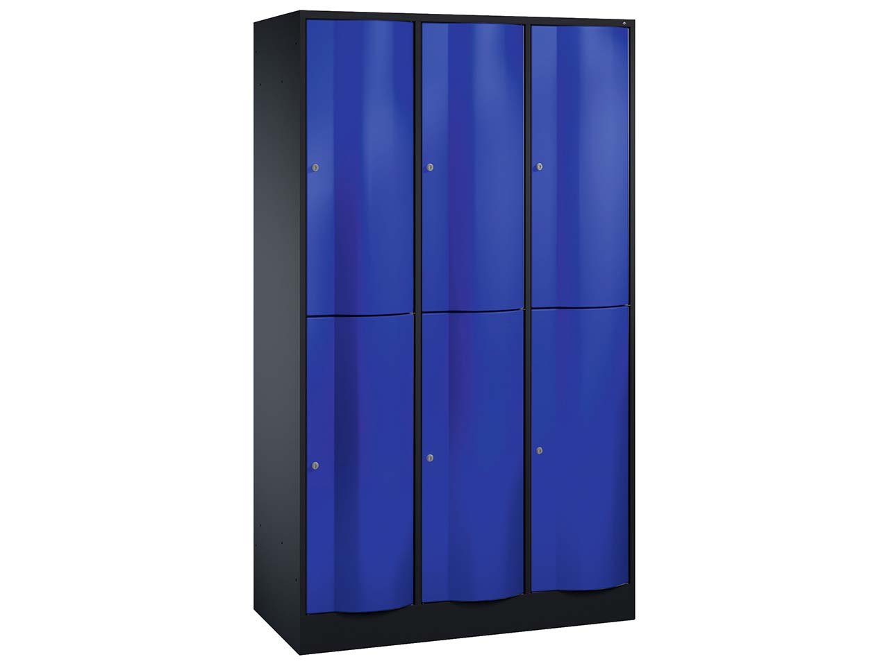 Schließfachschrank 3 Türme an/bl 2er