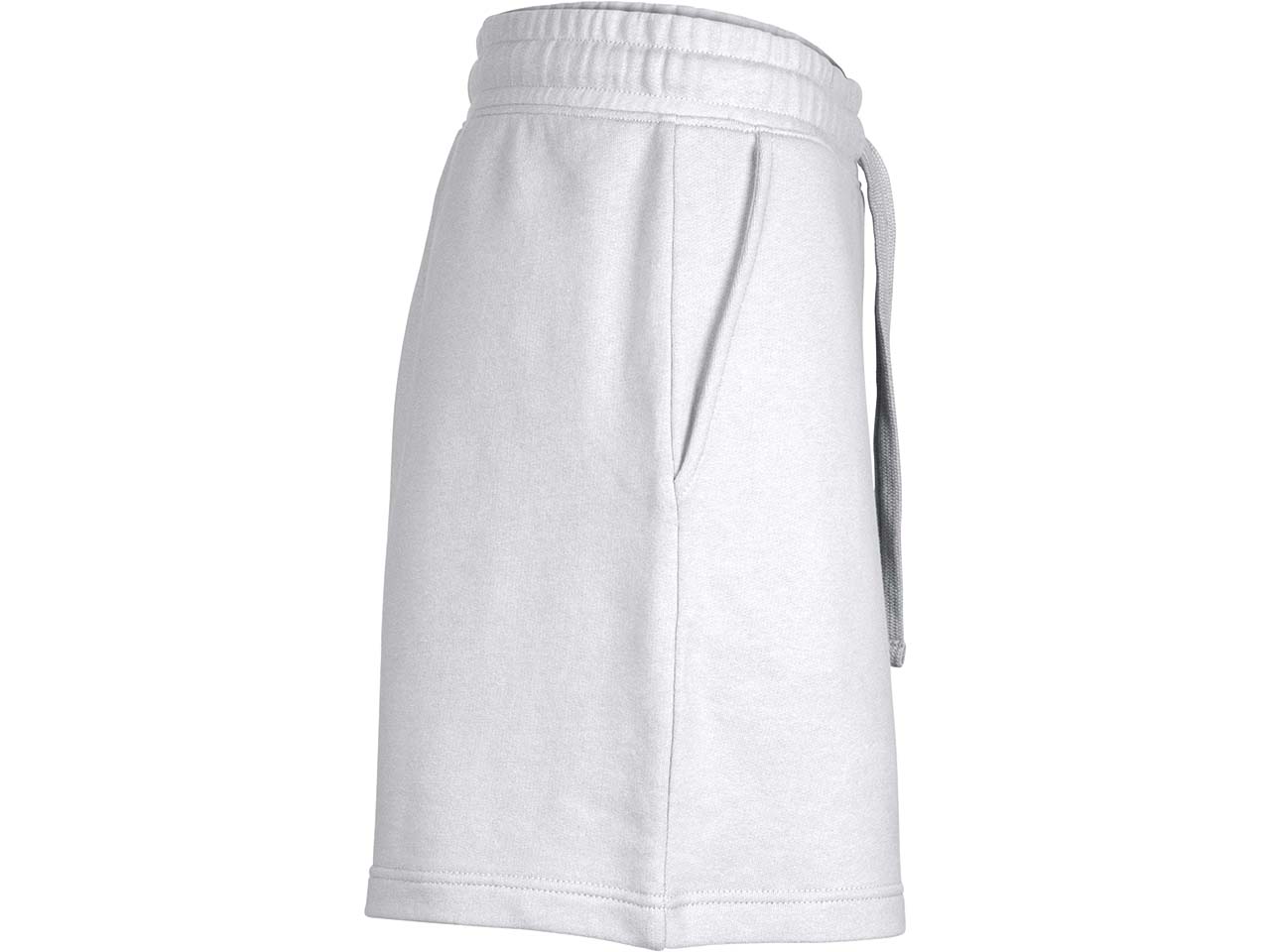 MELA Bio-Damen-French-Terry-Short 'AARANY' mit Kordelzugbund, grau melange, Gr. L