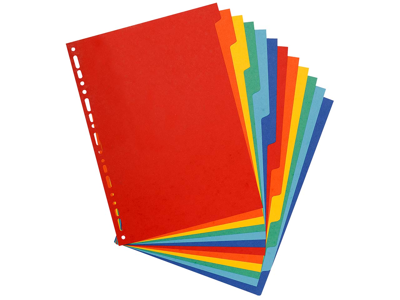 15 Exacompta Register, Colorspan-Karton, 12 Taben neutral, 400 g/m², DIN A4 Maxi, sortiert