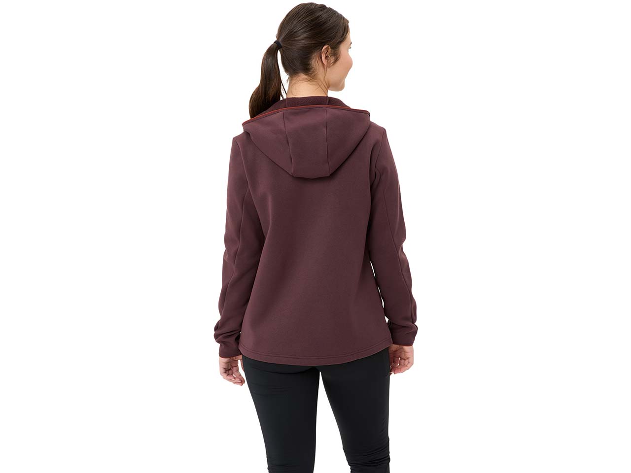 VAUDE Damen-Fleecejacke 'Idris' mit angeschnittener Kapuze, dark oak, Gr. 42