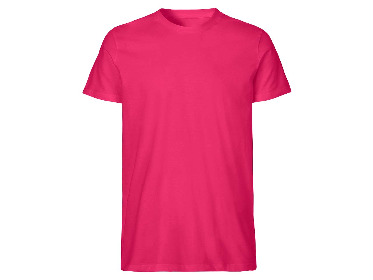 Neutral Bio-Herren-T-Shirt mit Rundhalsausschnitt pink, Gr. S