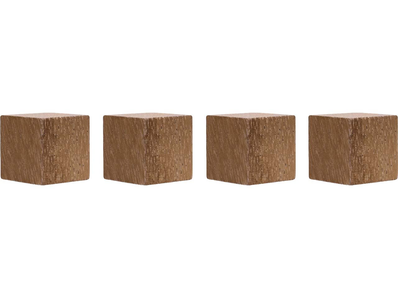 magnetoplan Design-Magnete "Wood Series Cube" 20 x 20 x 20 mm, 4 Stk. Walnuss