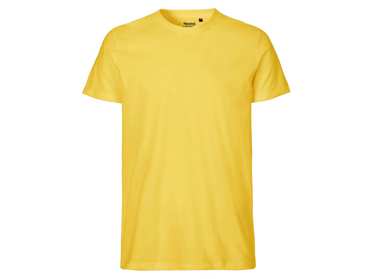 Neutral Bio-Herren-T-Shirt mit Rundhalsausschnitt, yellow, Gr. L