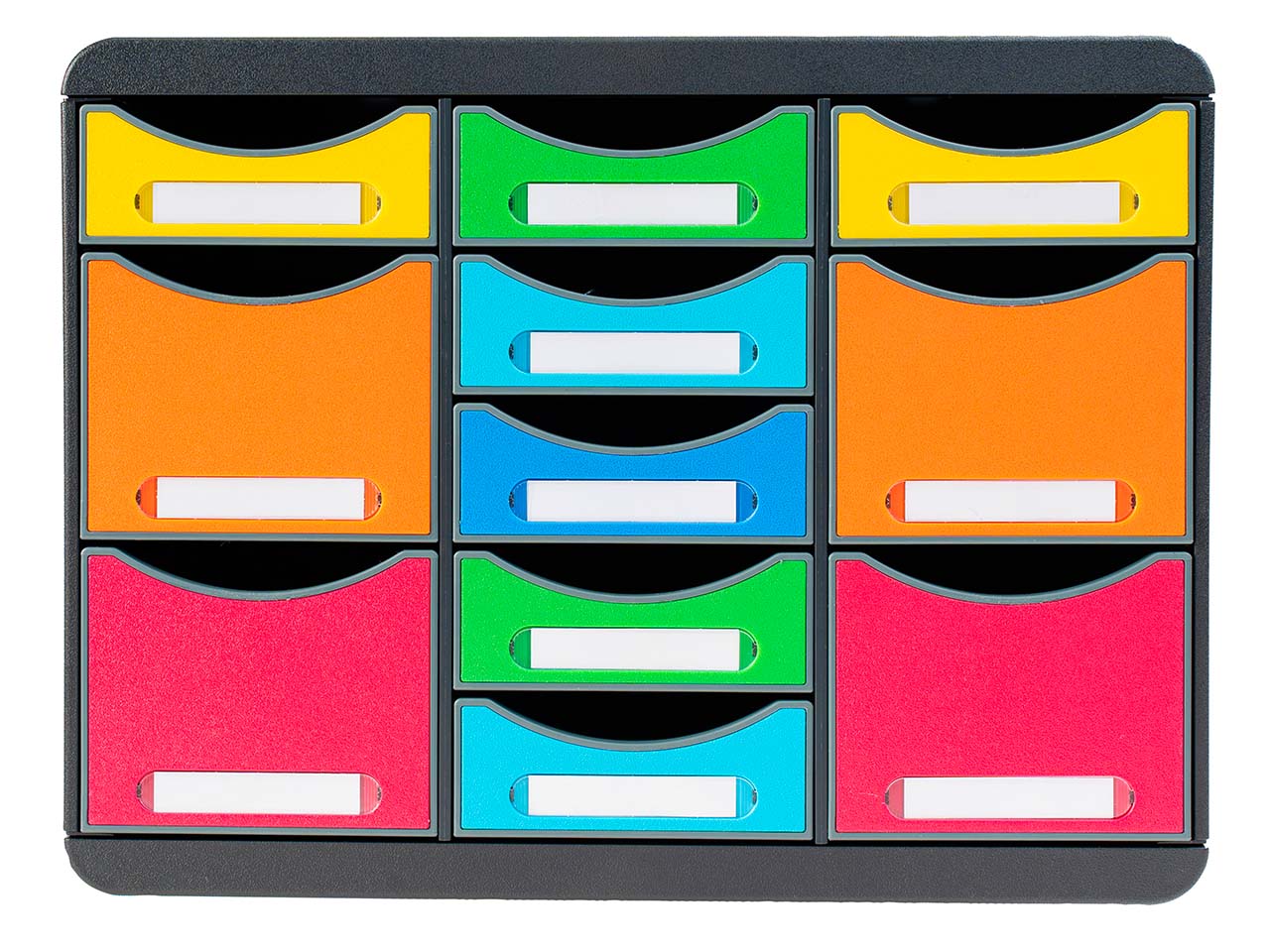 Exacompta Schubladenbox "Iderama", 11 Schubladen, regenbogen