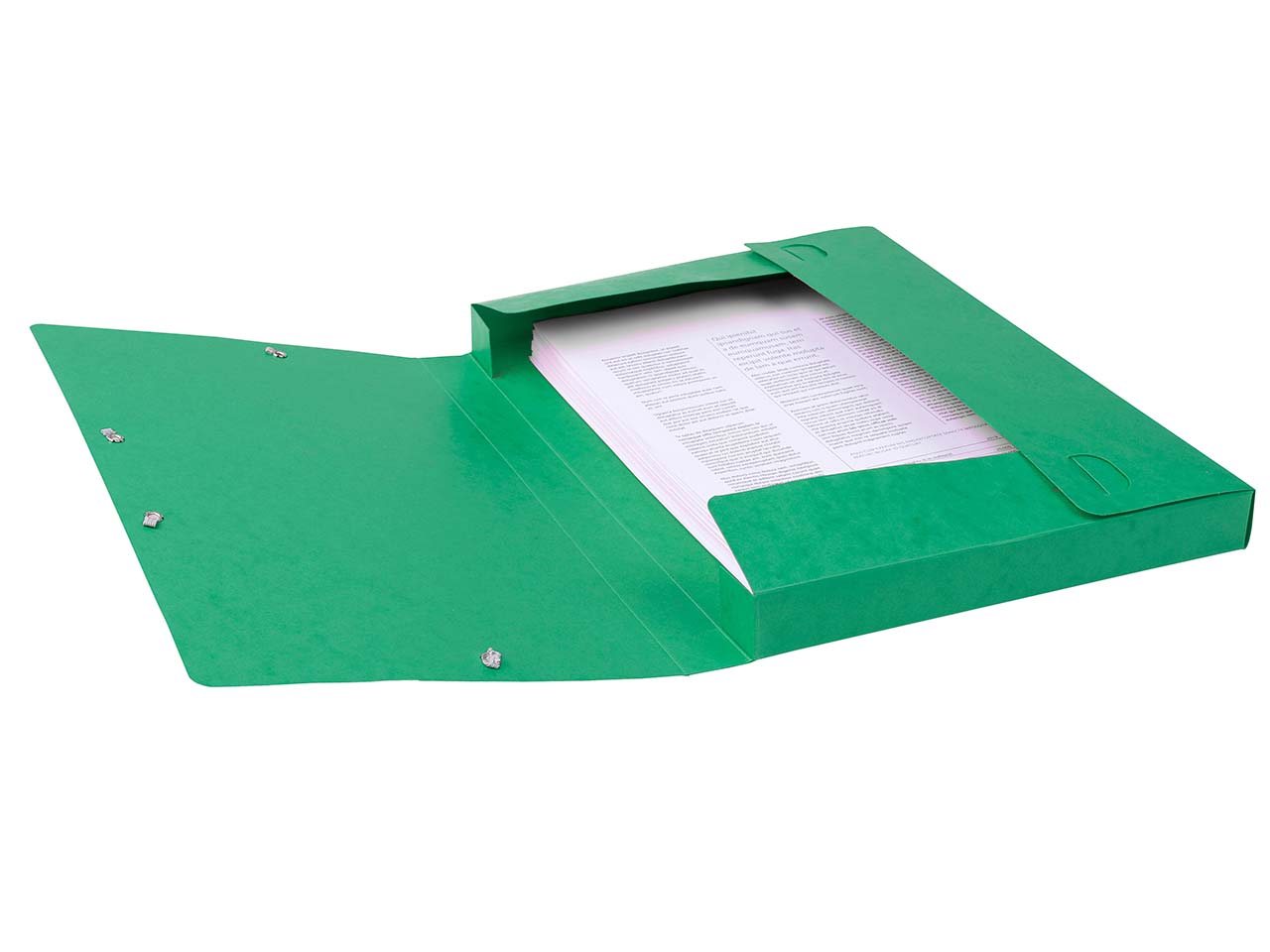 25 Exacompta Archivboxen, Colorspan, 425 g/m², DIN A4, 3 Klappen, RB 25 mm, grün