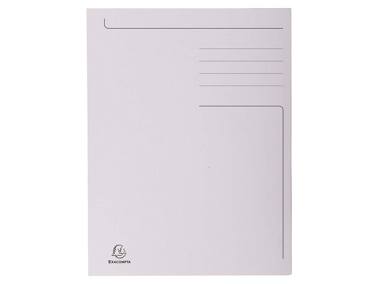 50 Exacompta Aktenmappen "Forever", 3 Klappen, 280 g/m², 245x350 mm für Format Folio, grau