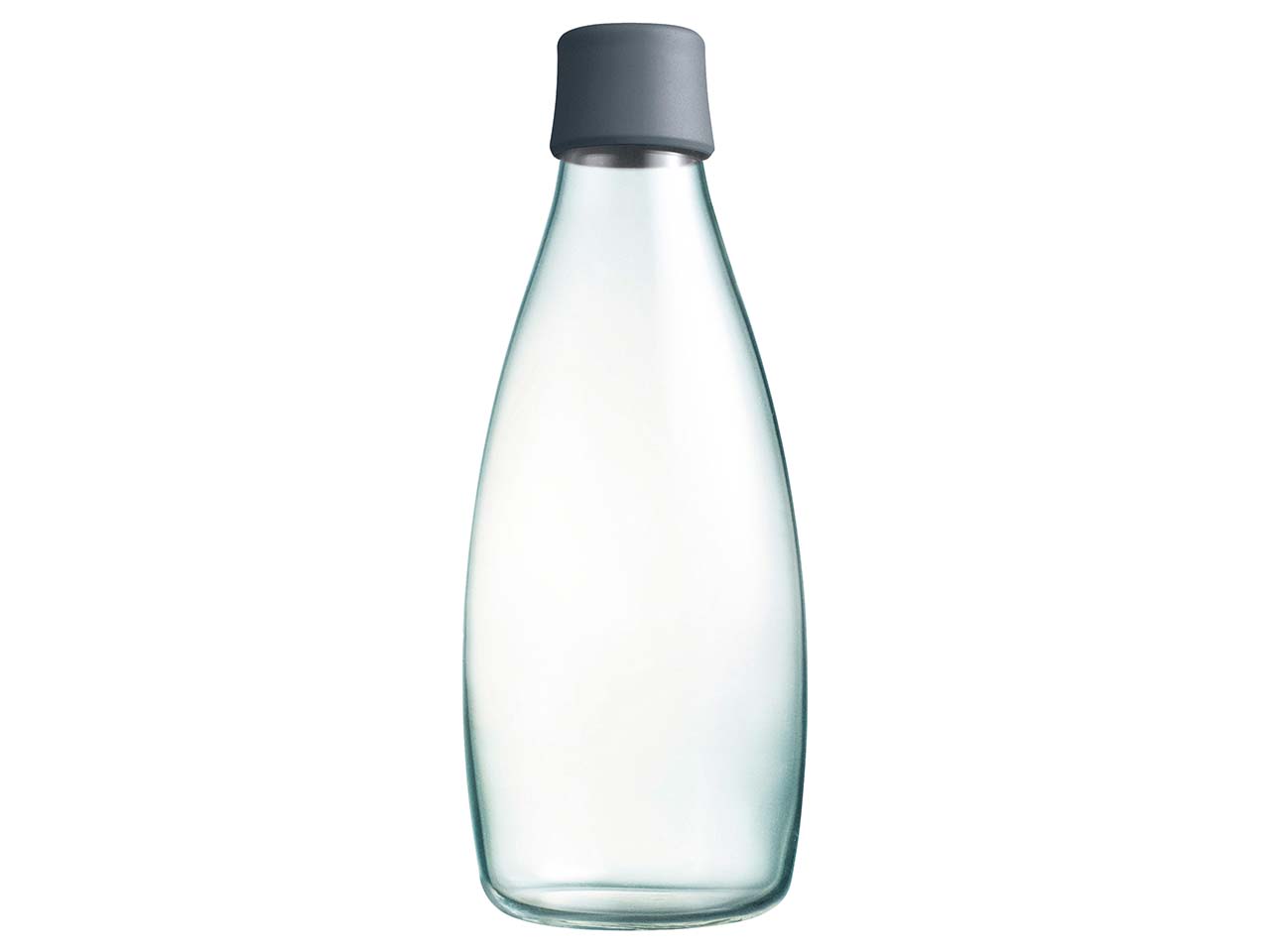 retap Trinkflasche 0,8 l aus Glas grey