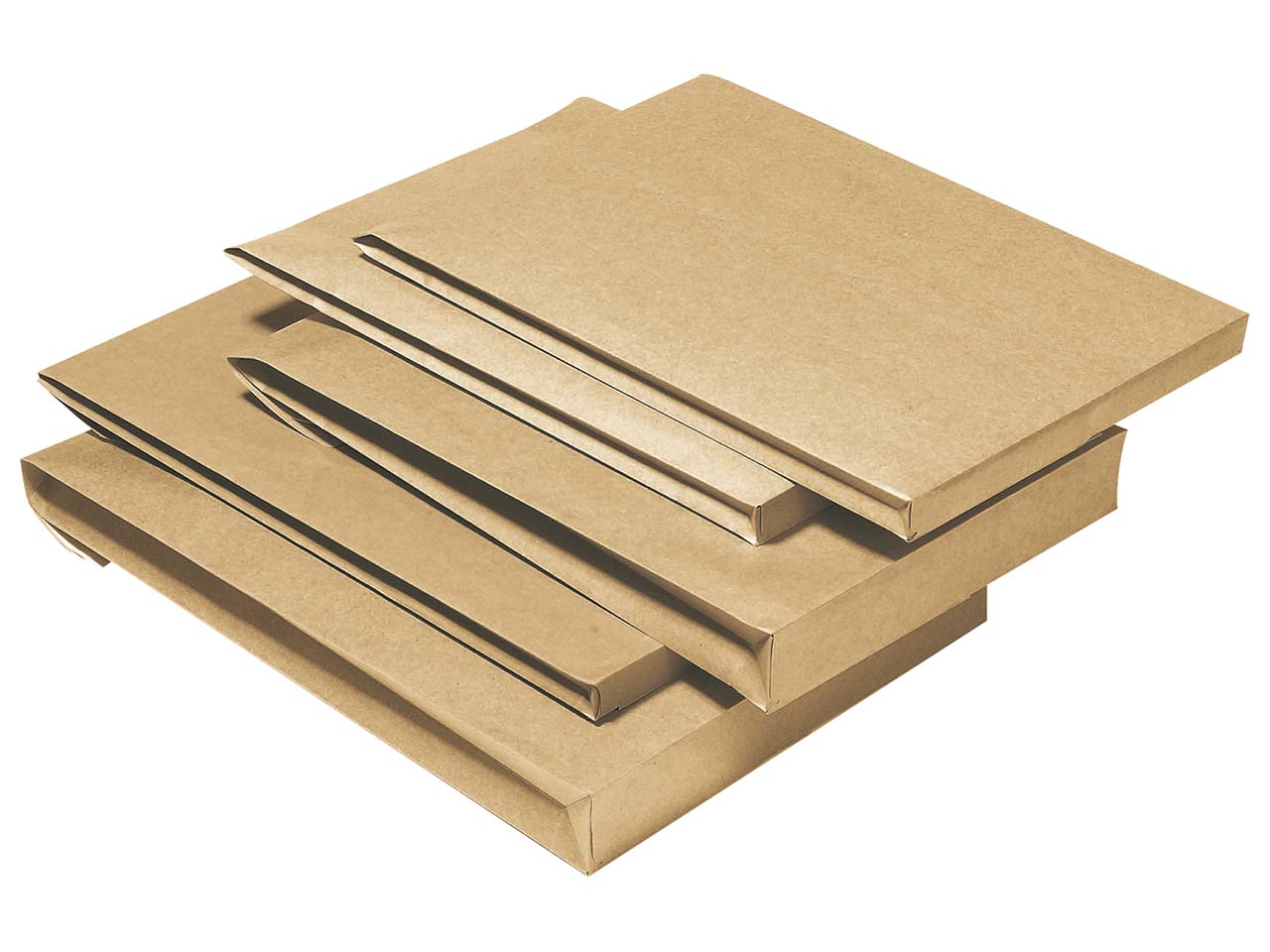 250 C4 Faltentaschen braun 40mm 130g