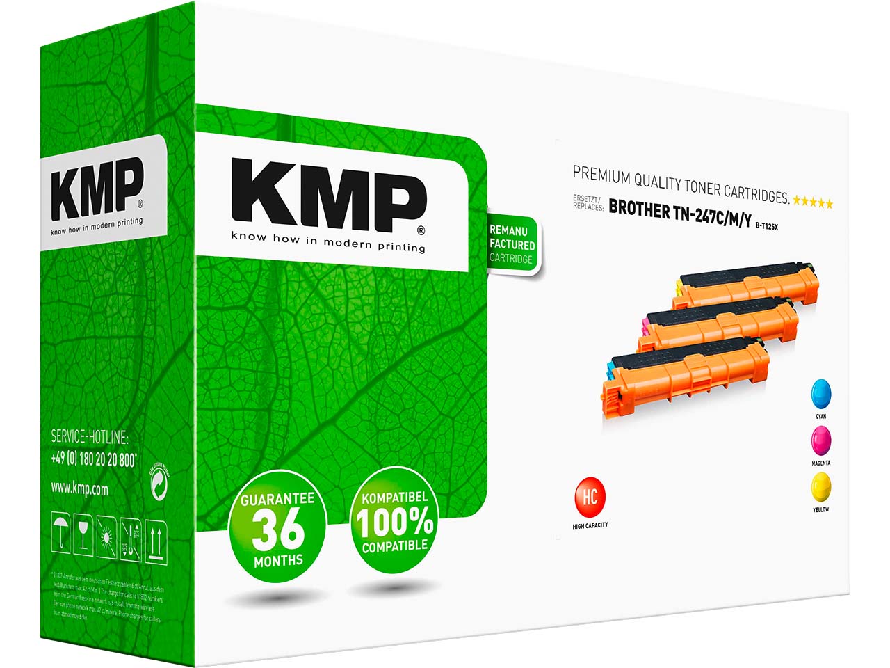 KMP Toner ersetzt Brother TN-247C/M/Y cyan, magenta, gelb