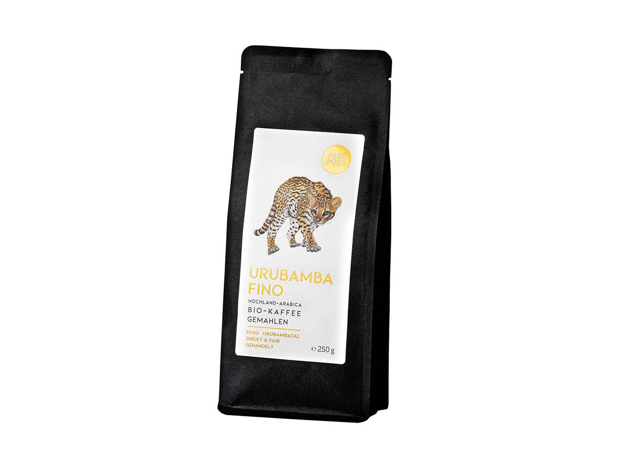 PERÚ PURO Bio-Kaffee "Urubamba Fino" gemahlen, Hochlandkaffee, 250 g