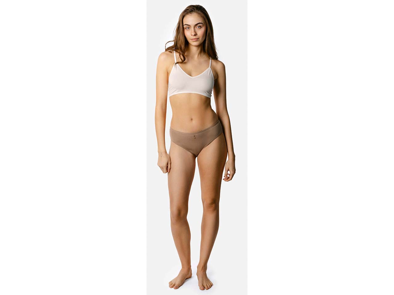 Living Crafts 2er-Pack Bio-Damen-Slips 'RASINA', nougat, Gr. L