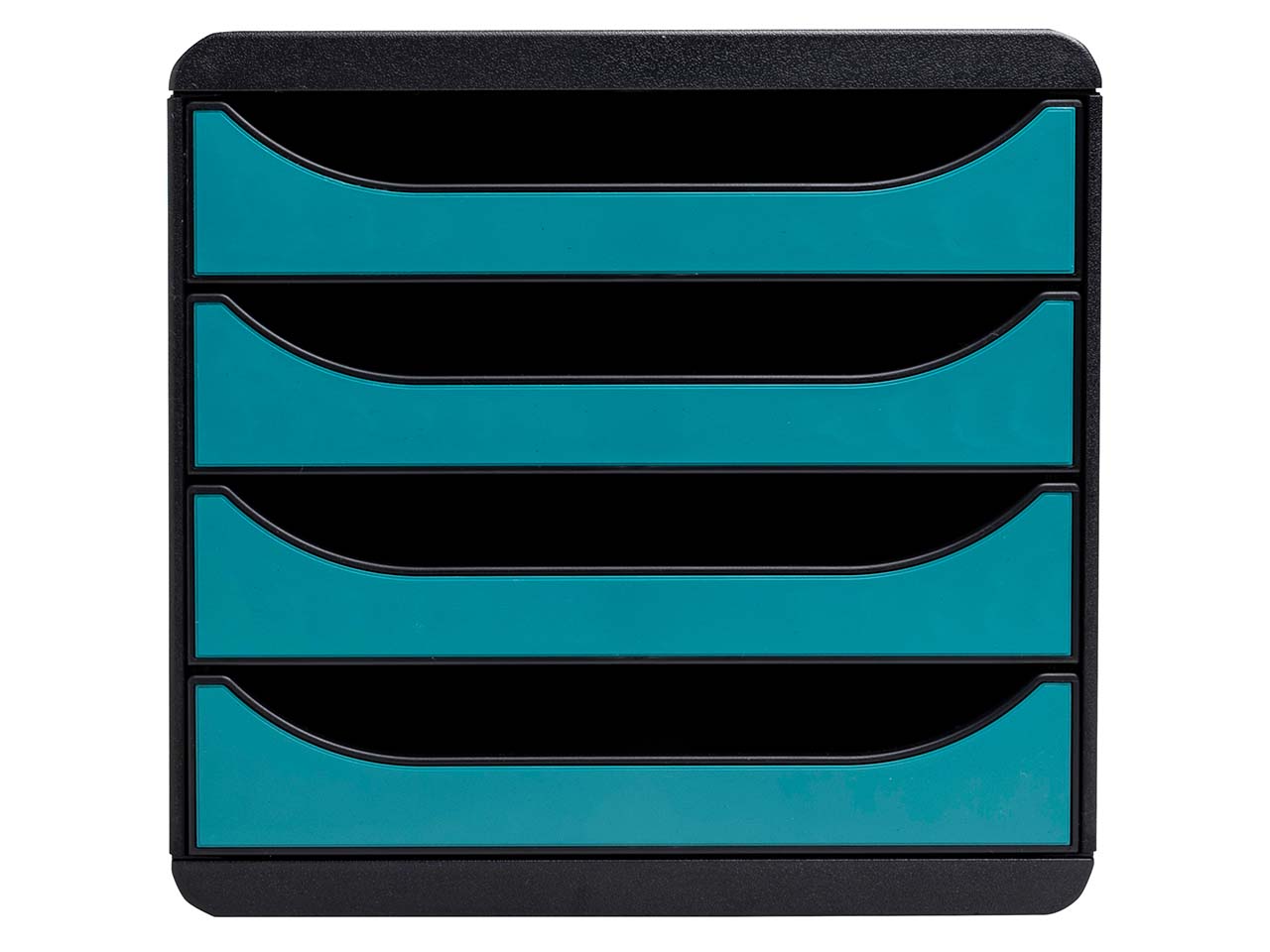 Exacompta Schubladenbox "Skandi", DIN A4+, 4 Schubladen offen, pazifikblau