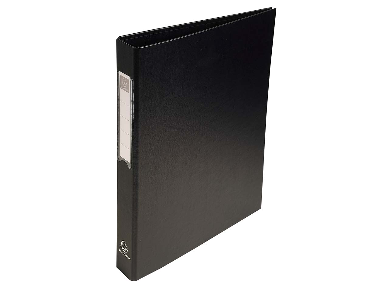 10 Exacompta Ringbücher aus kaschiertem Karton, DIN A4, 4 Ringe, RB 40 mm, schwarz