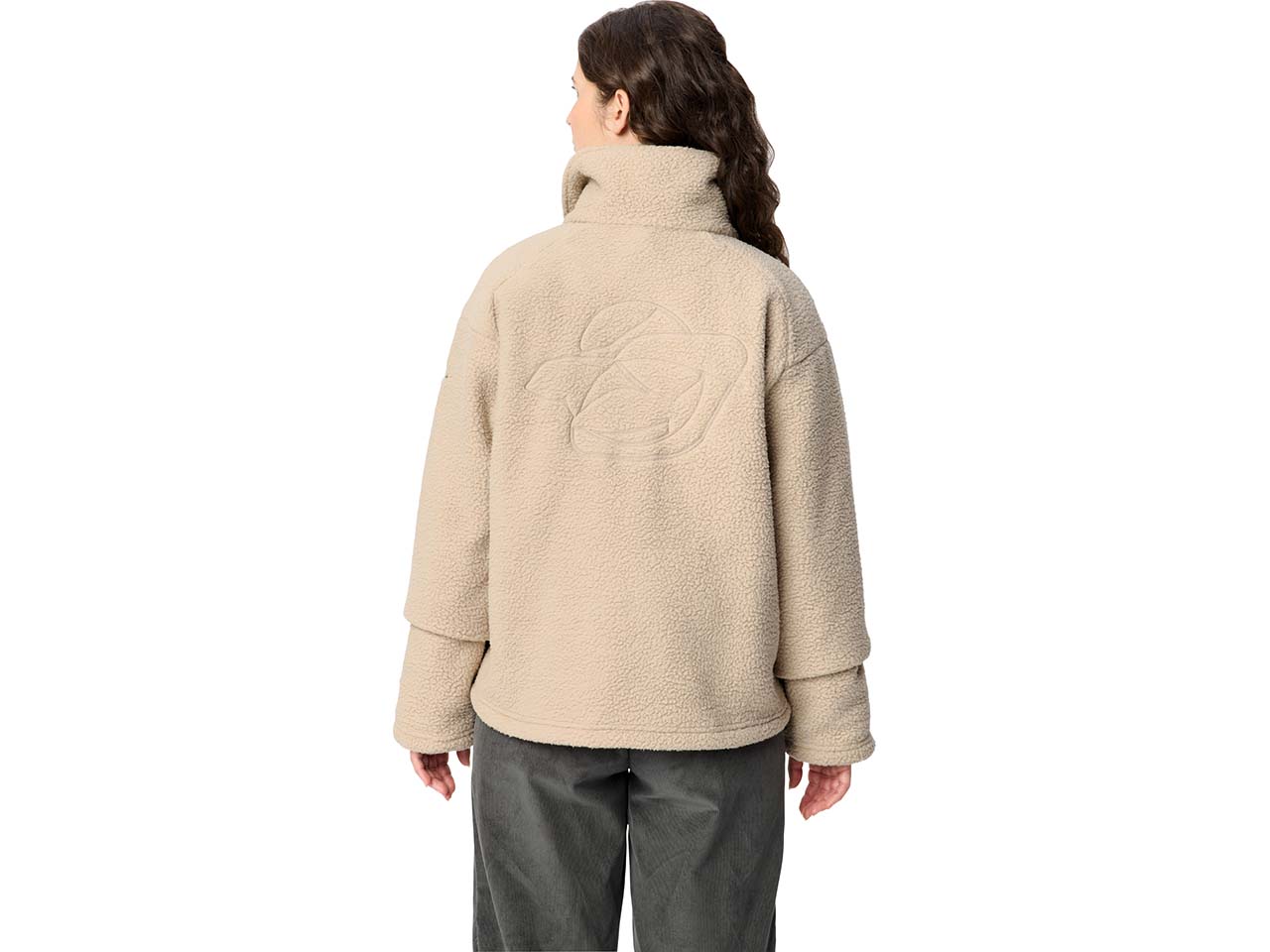 VAUDE Damen-Jacke "Najun 3in1" im Boxy-Fit-Style, herausnehmbare Innenjacke, linen, Gr. 36
