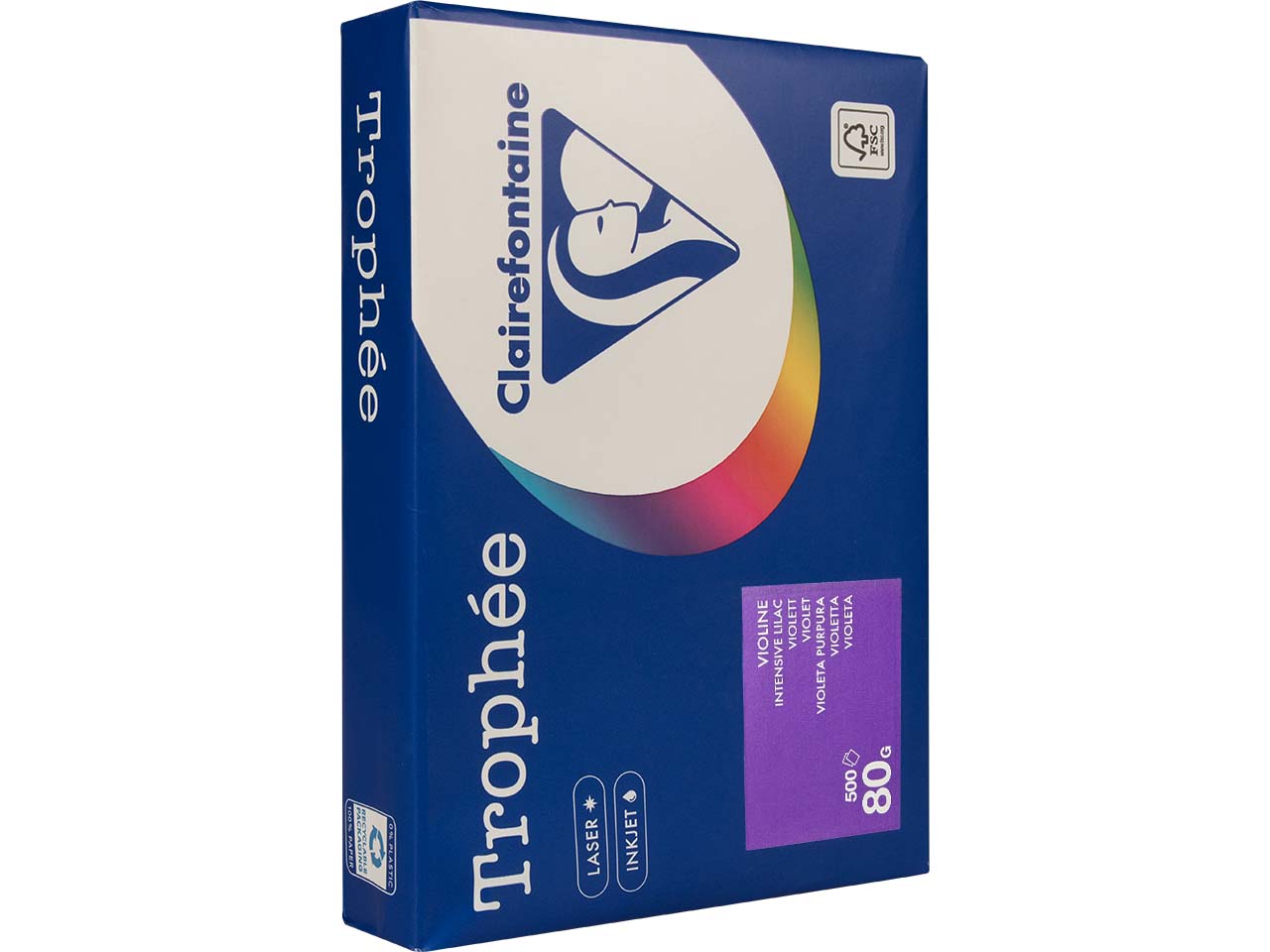 Clairfontaine Farbiges Kopierpapier "Trophee" 80 g/m², DIN A4, lila