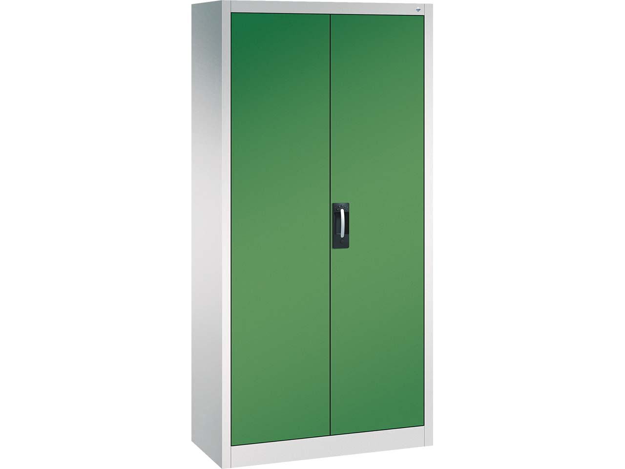 C+P Stahlschrank mit Flügeltüren "Acurado" H1950xB930xT400mm, Lichtgrau/Resedagrün