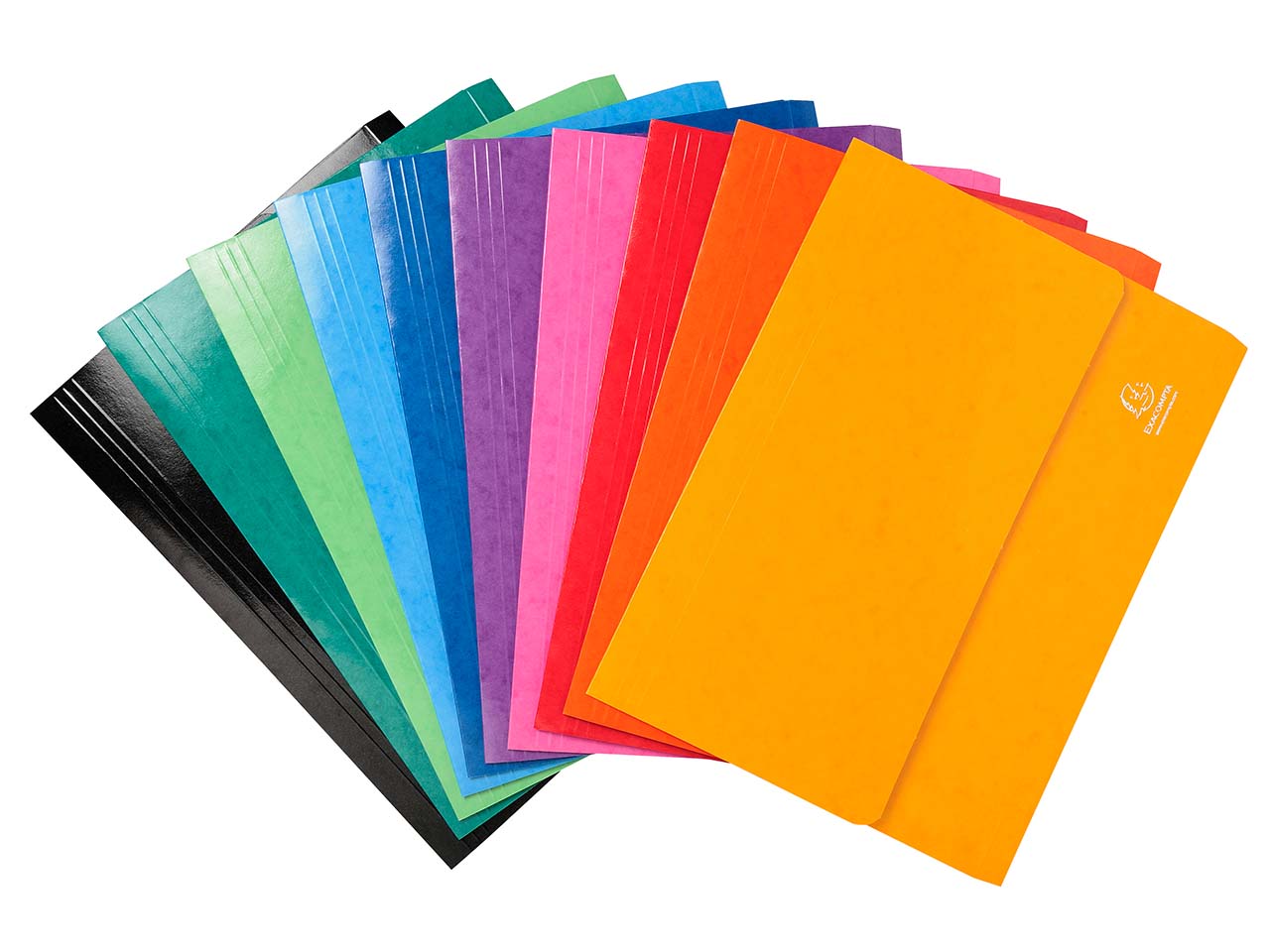 25 Exacompta Aktenmappen "Iderama", Colorspan, Verschlussklappe, 265 g/m², DIN A4,sortiert