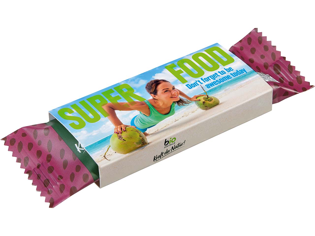 Bio-Müsliriegel 'Superfood Cranberry + Kokos' inkl. individuellem Aufdruck