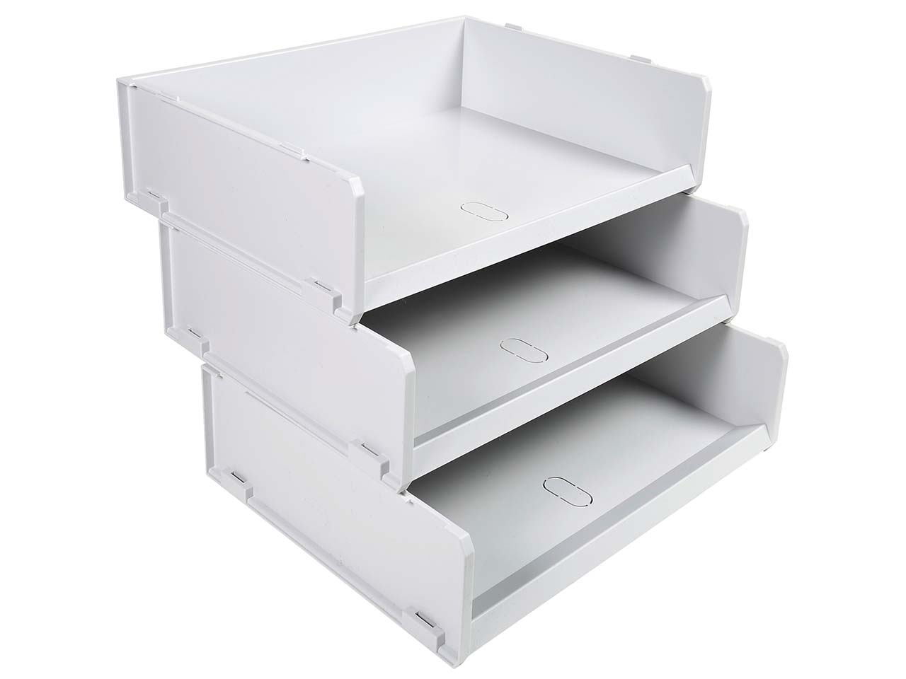 6 Exacompta Briefablagen Multisorter "Office", 30x38x10 cm, DIN A4+, lichtgrau