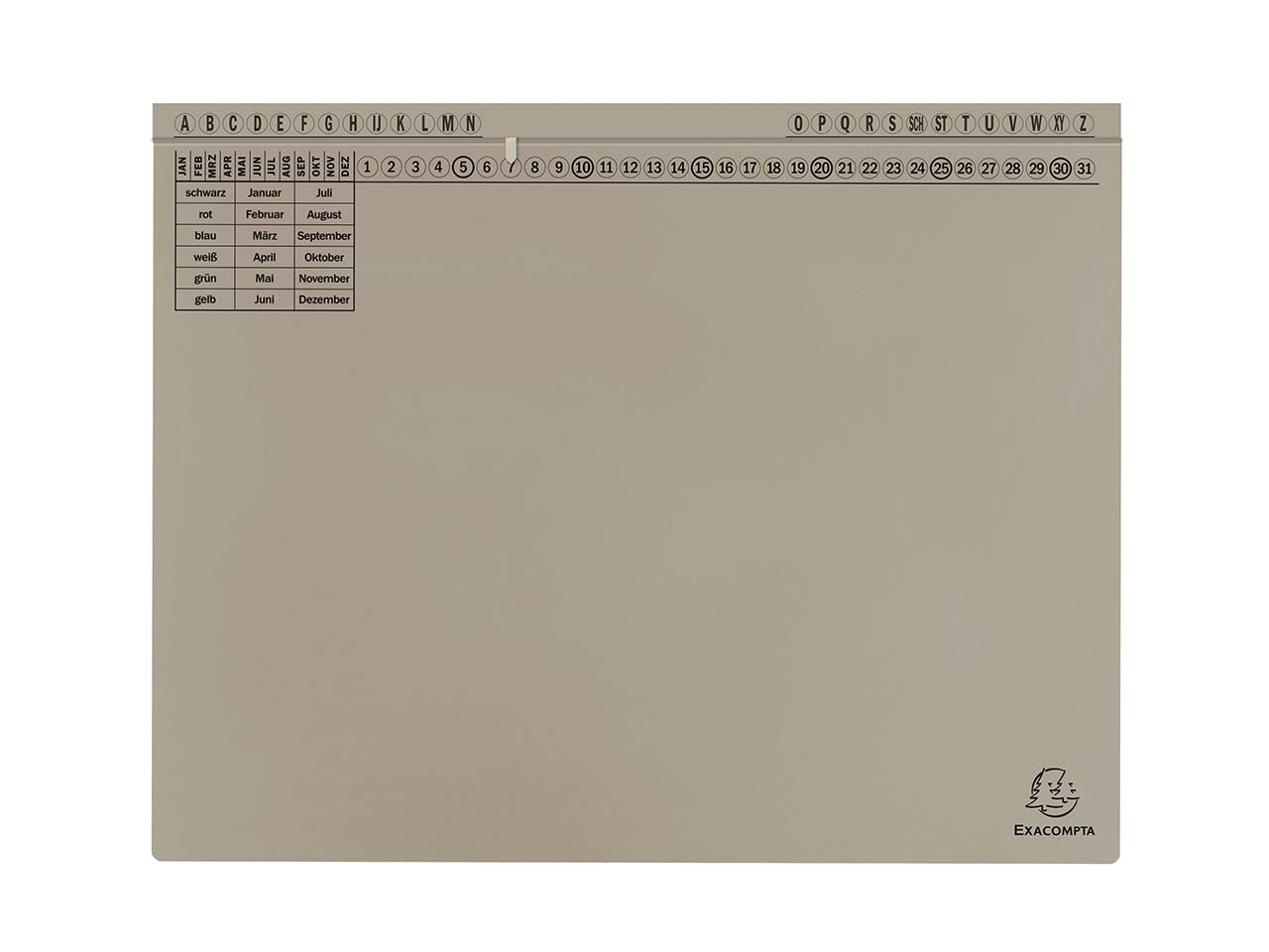 25 Exacompta Hängehefter "Exaflex Standard", 320 g/m², mit 1 Abheftvorrichtung, grau