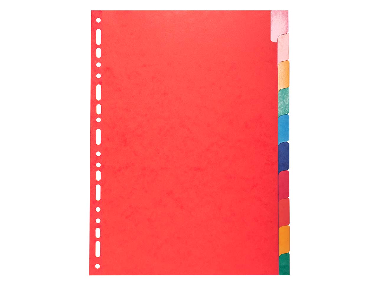 15 Exacompta Register, Colorspan-Karton, 10 Taben neutral, 225 g/m², DIN A4, sortiert